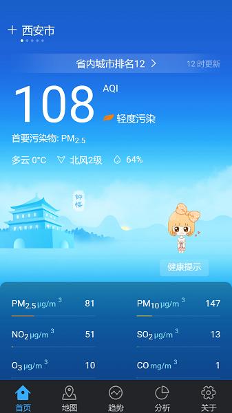 陕西空气质量app下载,陕西空气质量,监测app