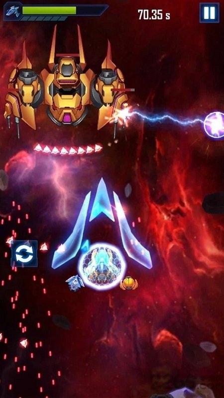 风翼射击无限金币版下载,风翼射击,星际游戏,太空游戏
